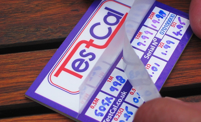 CalCard Peel and stick, peeling self adhesive seal