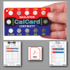 Product CalCard and PDF Document set for printing and writting Results